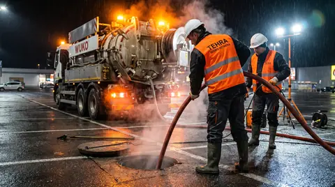 Zdjęcie 2: Czyszczenie kanalizacji WUKO, sprężyna elektryczna, kamera TV